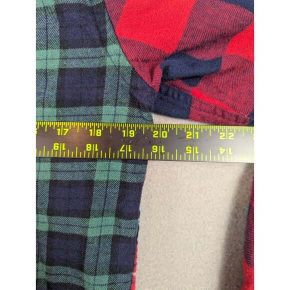 Vintage GAP Black Watch Tartan Plaid Men's Patchwork Flannel Work Over Shirt S - Picture 5 of 9